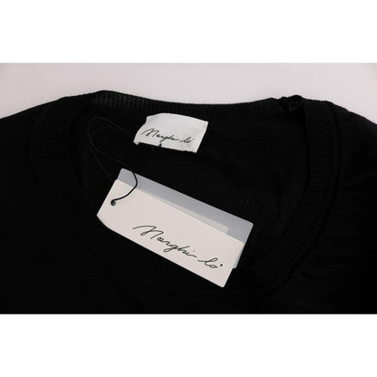 MARGHI LO' Black 100% Lana Wool Top Blouse T-shirt