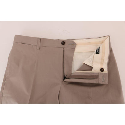 Dolce & Gabbana Beige Cotton Stretch Chinos Pants Jeans & Pants