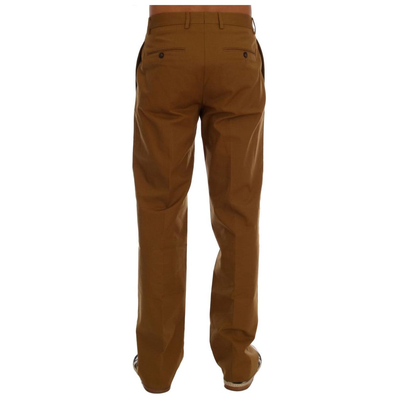 Dolce & Gabbana Brown Stretch Cotton Pants