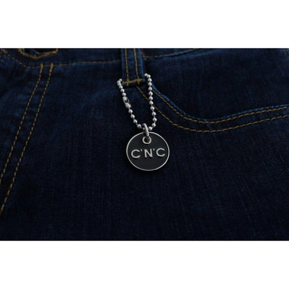 Costume National Blue Cotton Bootcut Flared Jeans Jeans & Pants