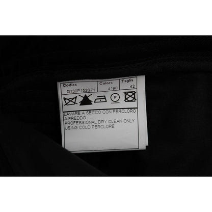 Ermanno Scervino Black Cotton Slim Fit Casual Pants Jeans & Pants