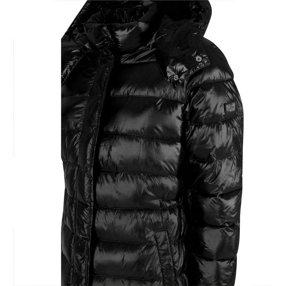 Yes Zee Black Polyamide Women Jacket YE-10549-S
