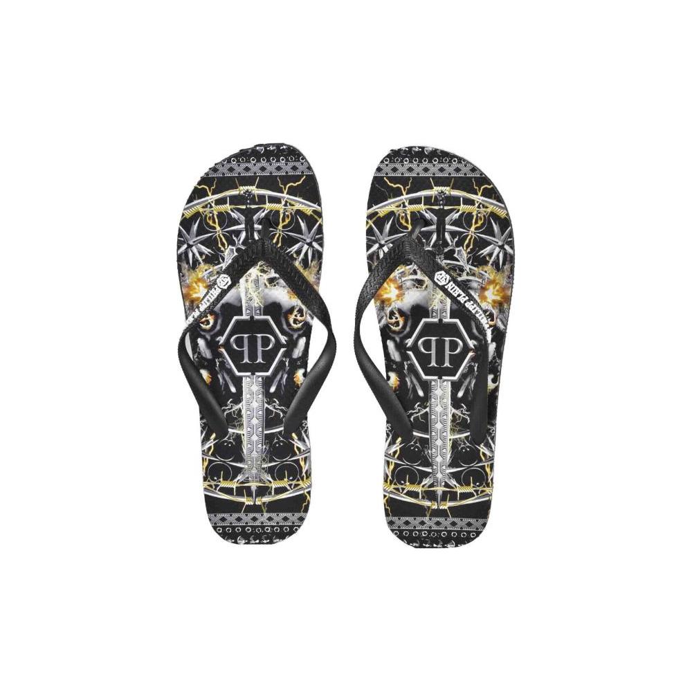 Philipp Plein Multicolor Polyester Women Flip Flop