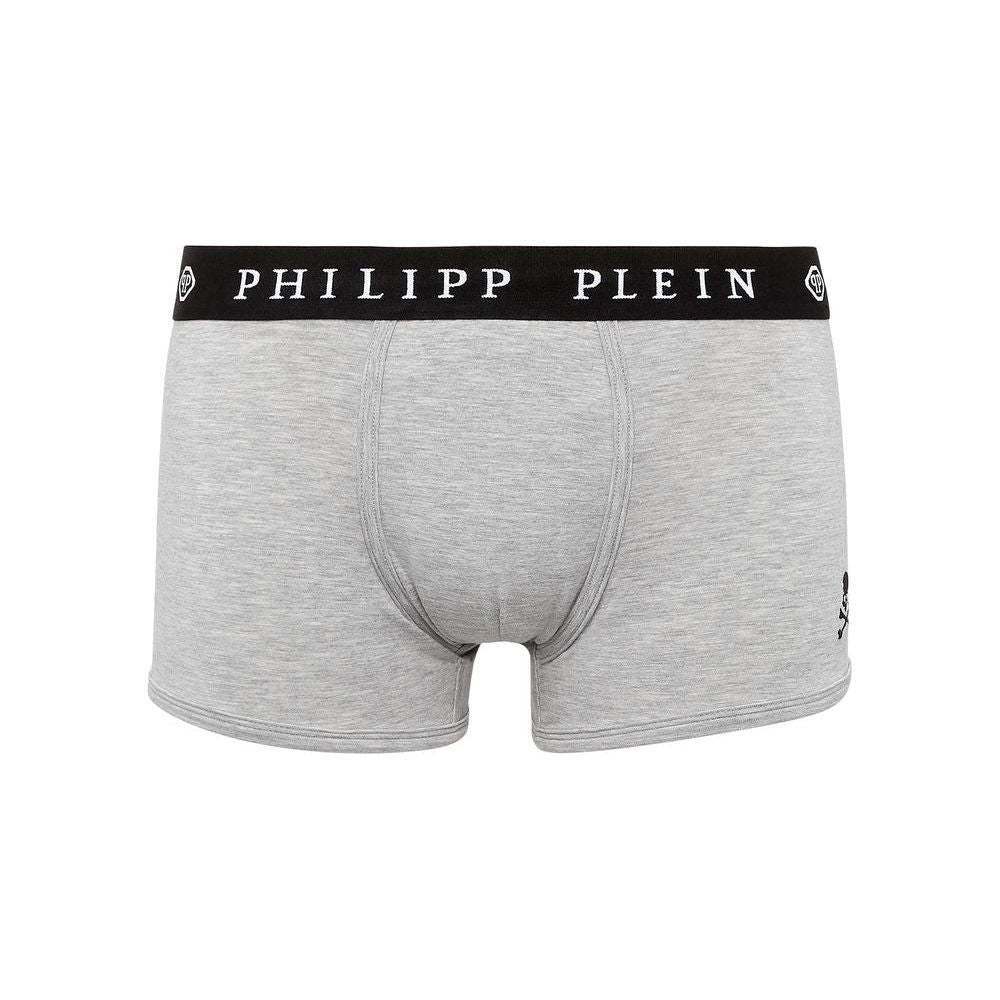 Philipp Plein Gray Cotton Underwear