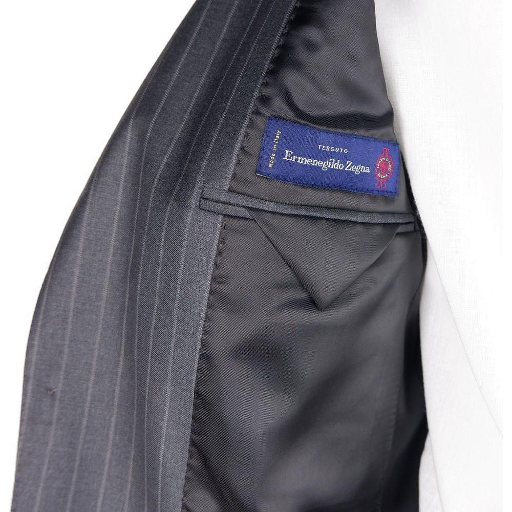 Made in Italy Gray Wool Two-Piece Suit