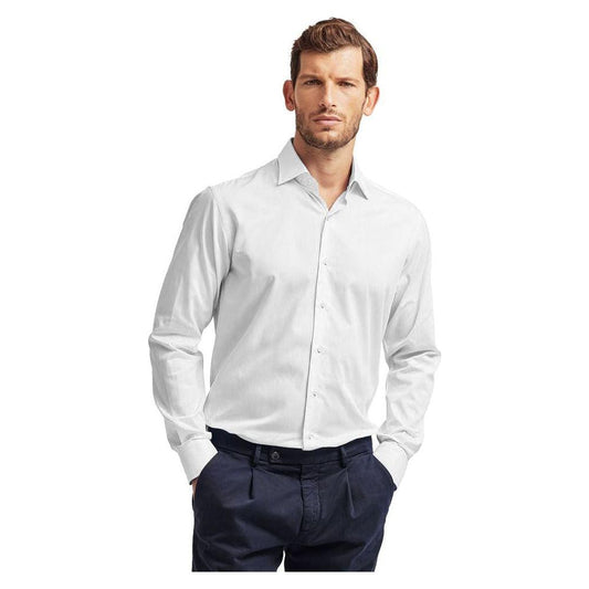 Ballantyne White Cotton Men's Shirt BA-12354-IT38 | XS