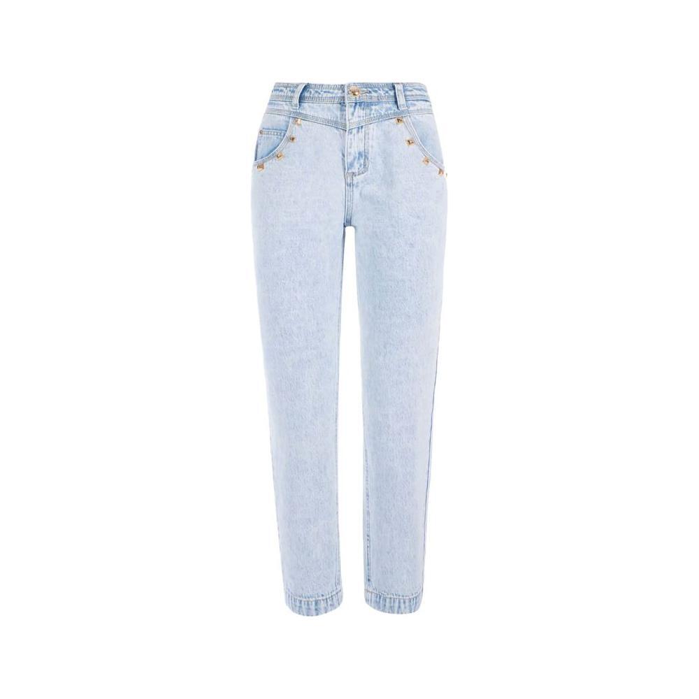 Yes Zee Blue Cotton Women's High-Waisted Jean YE-12222-W26