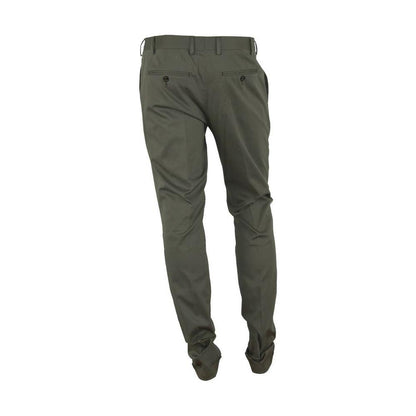 Made in Italy Green Cotton Men's Trouser