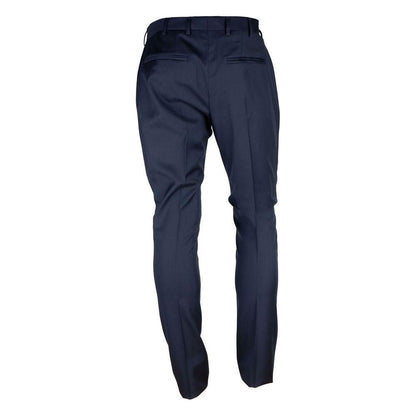 Made in Italy Blue Wool Men's Trousers
