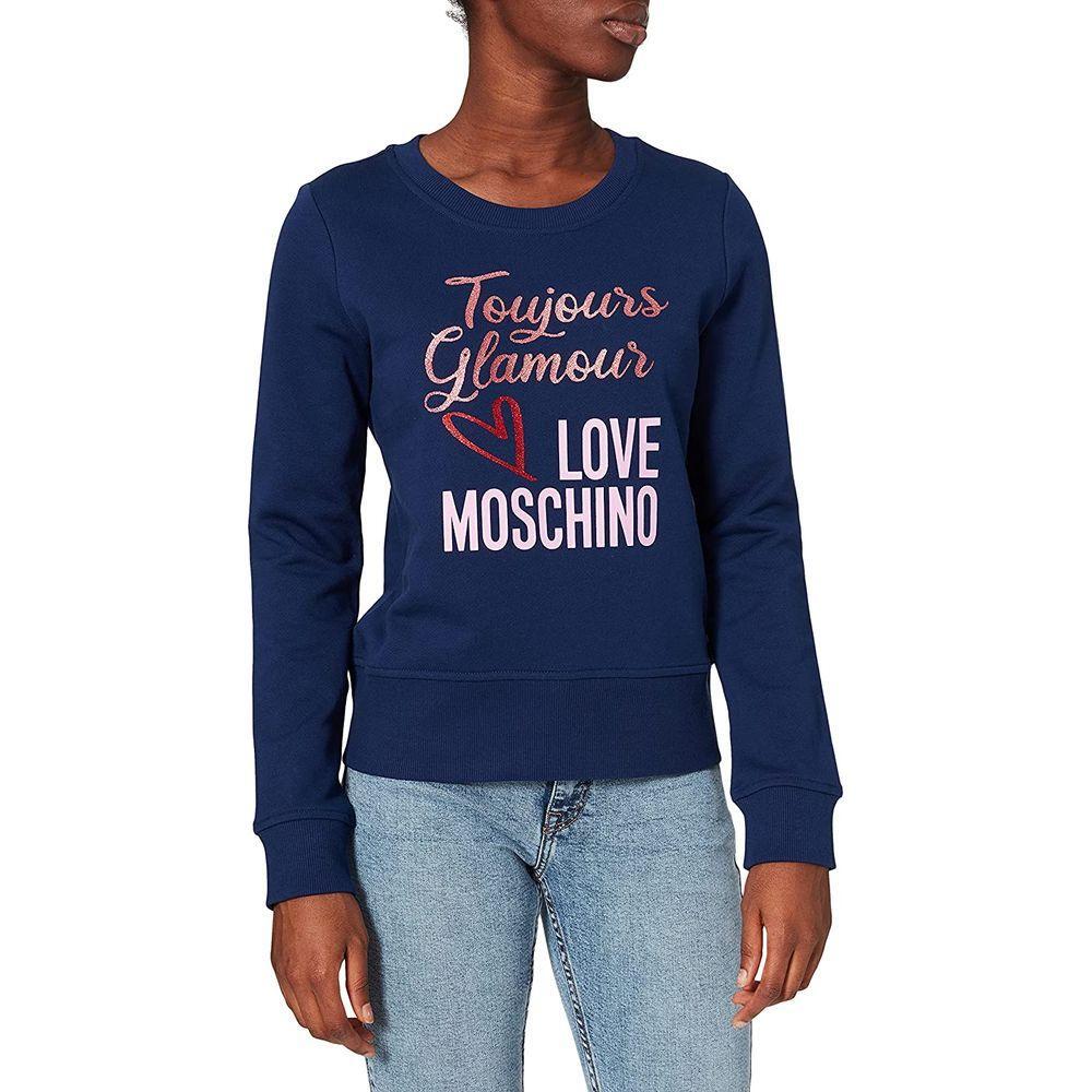 Love Moschino Blue Cotton Hoody