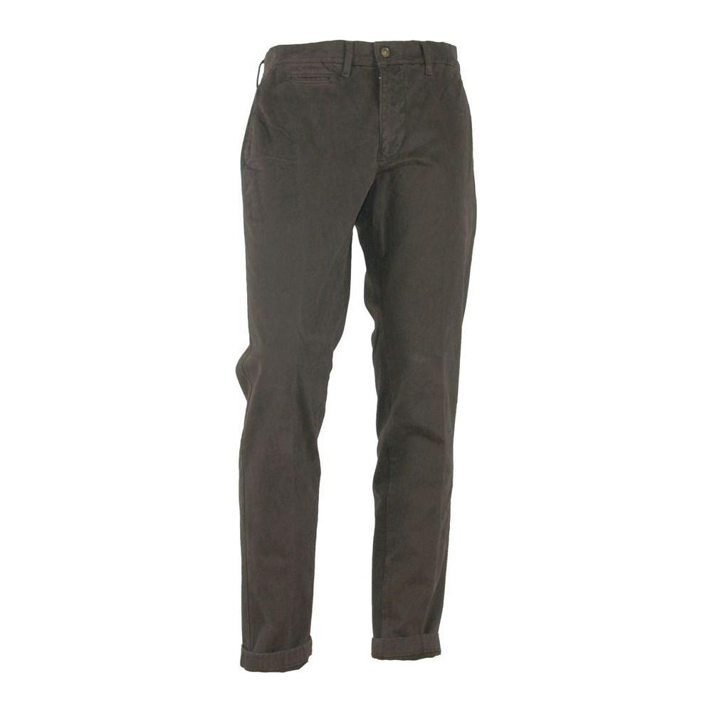 Made in Italy Brown Cotton Pant