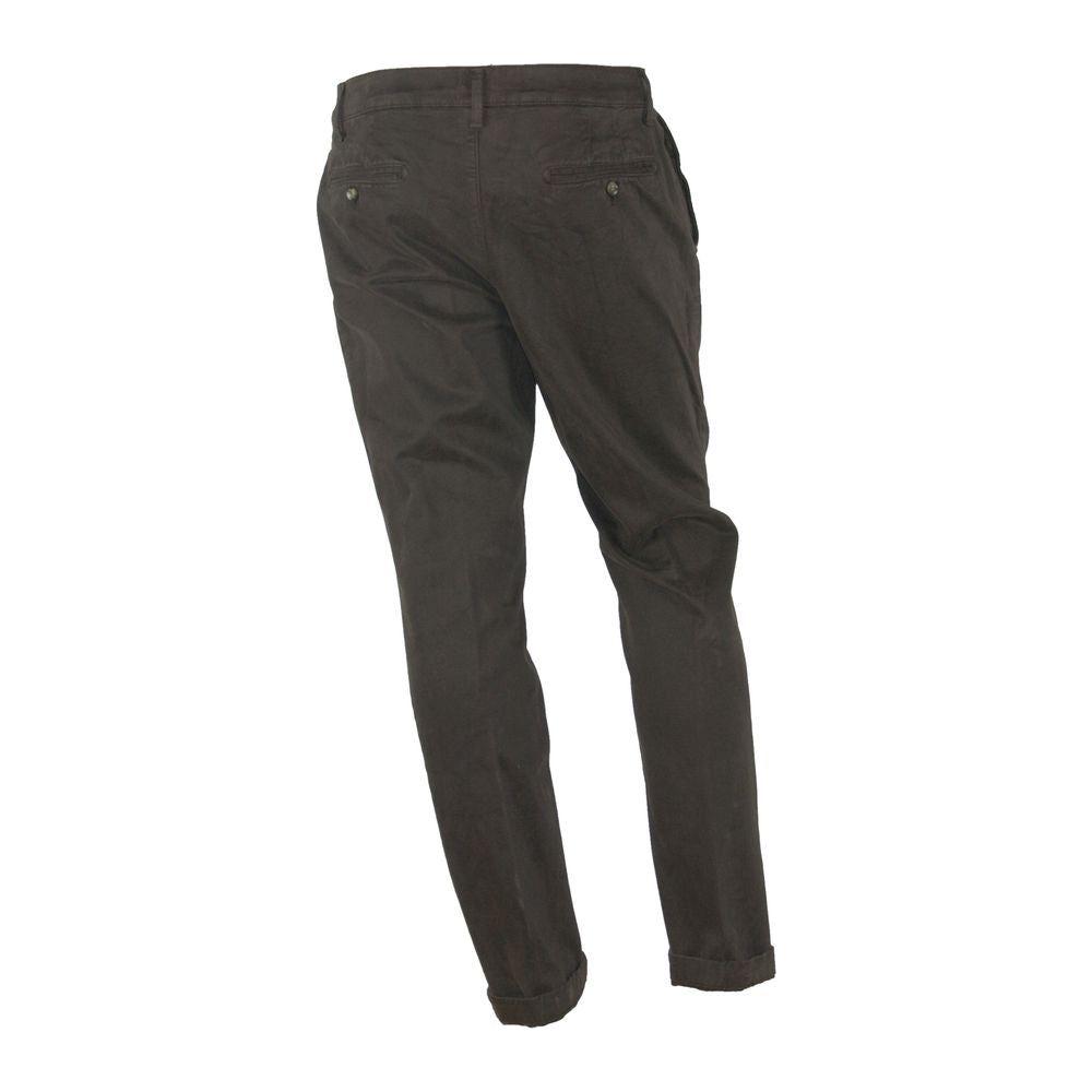 Made in Italy Brown Cotton Men's Pant