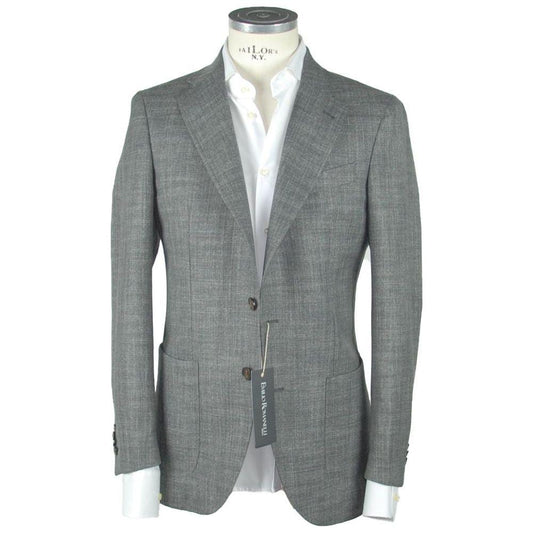Emilio Romanelli Gray Wool Men's Blazer