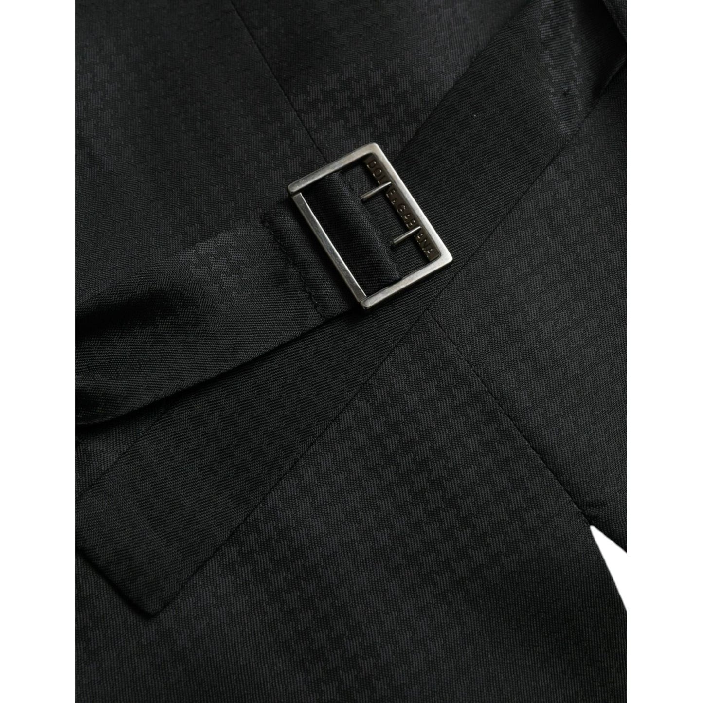Dolce & Gabbana Black Wool Waistcoat Dress Formal Vest