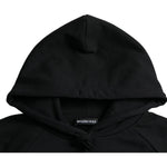 Balenciaga Black Cotton Logo Hooded Pullover Sweatshirt Sweater TSH84950-XS