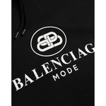 Balenciaga Black Cotton Logo Hooded Pullover Sweatshirt Sweater TSH84950-XS