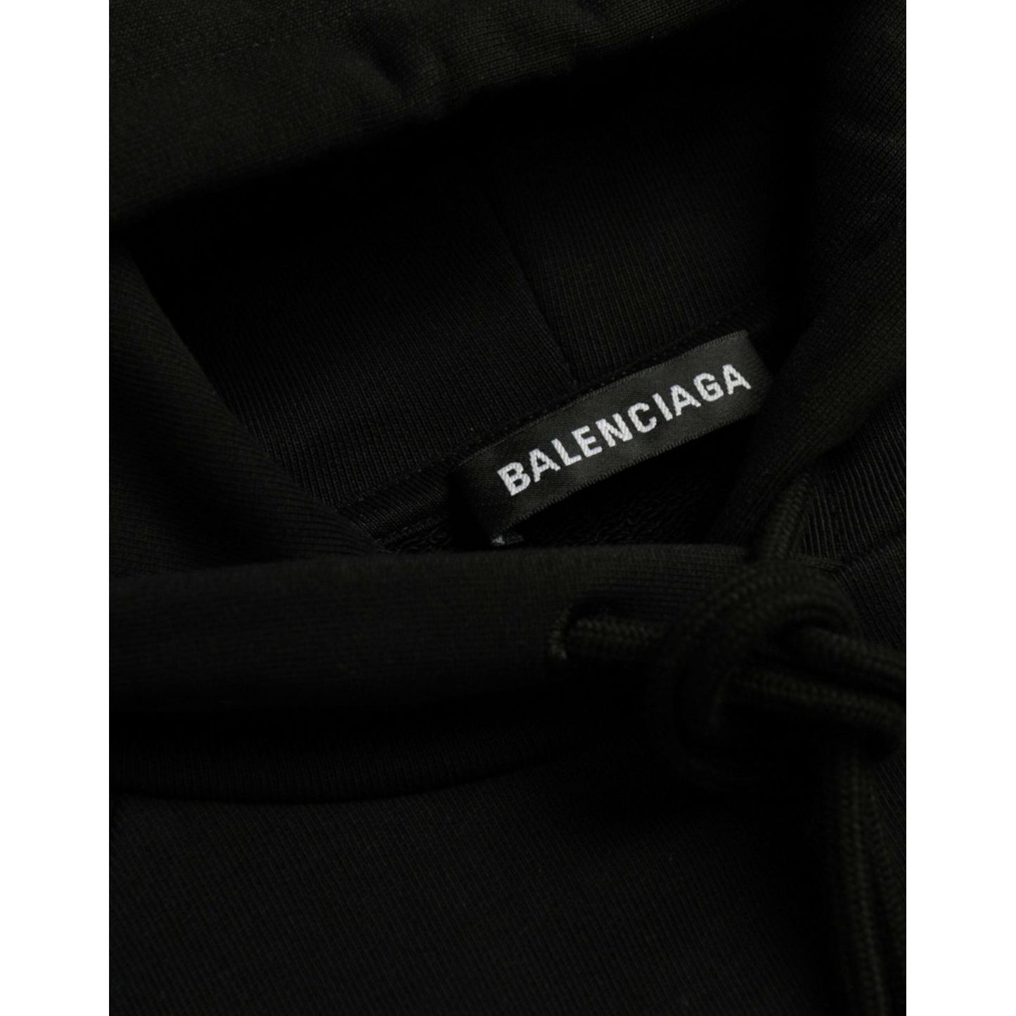 Balenciaga Black Cotton Logo Hooded Pullover Sweatshirt Sweater TSH84950-XS