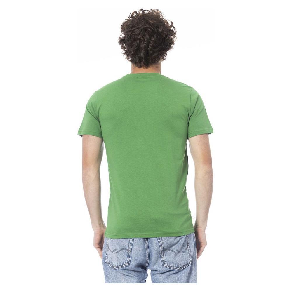 Cavalli Class Green Cotton T-Shirt