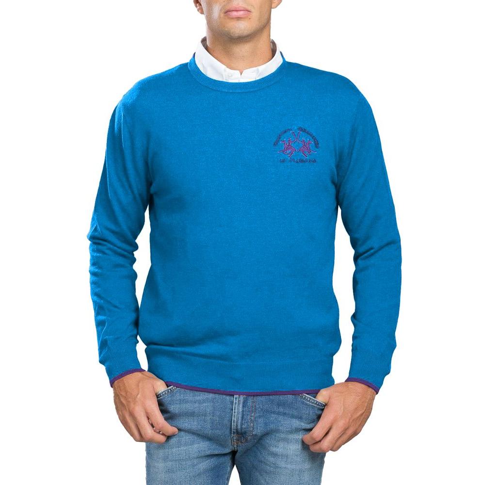 La Martina Blue Marabou Sweater