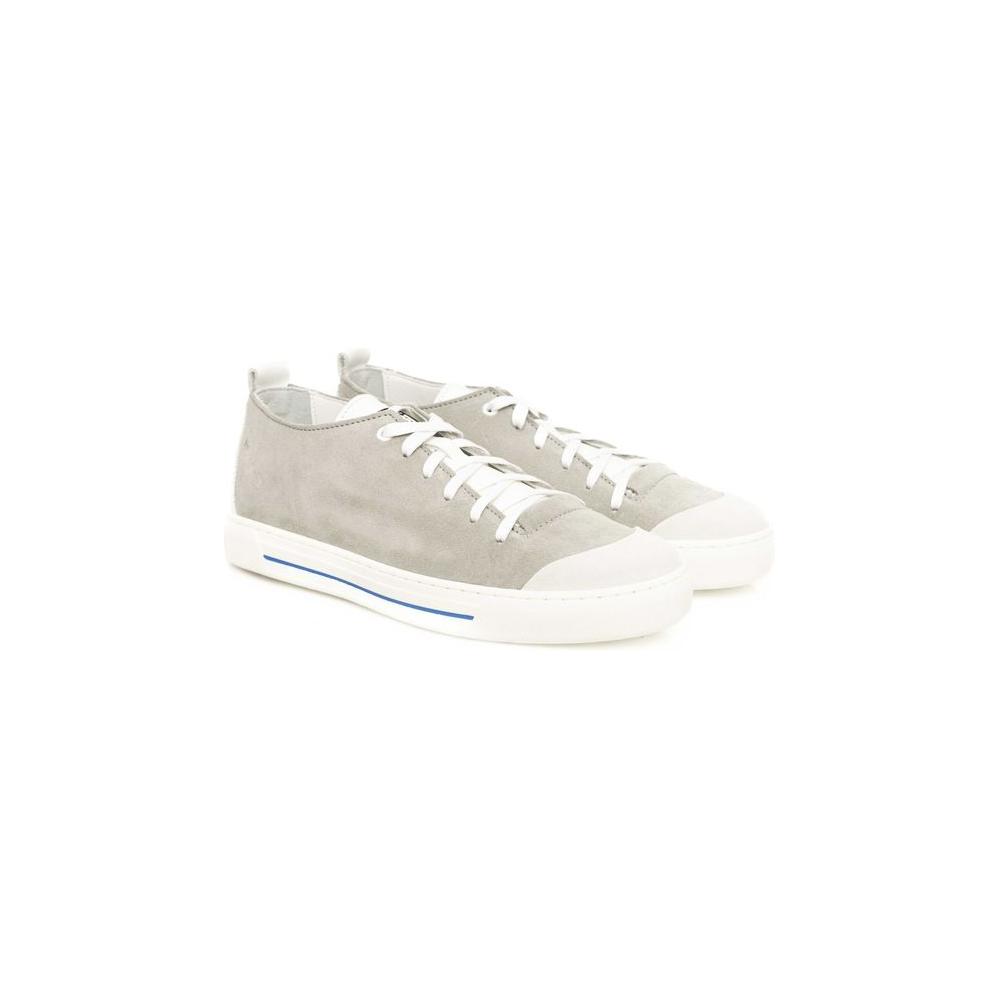Cerruti 1881 Gray Cowhide Men Sneaker CE-24466-EU42/US9