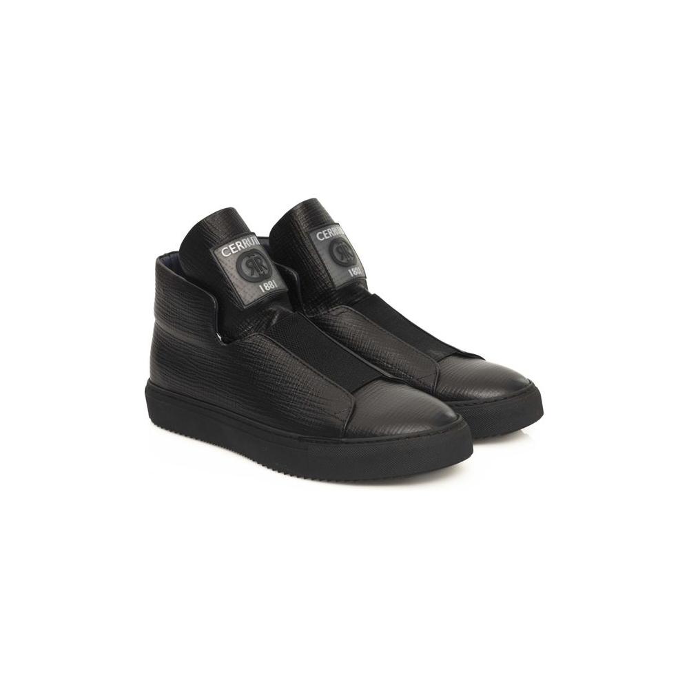 Cerruti 1881 Black Calfskin Men Sneaker CE-24436-EU41/US8