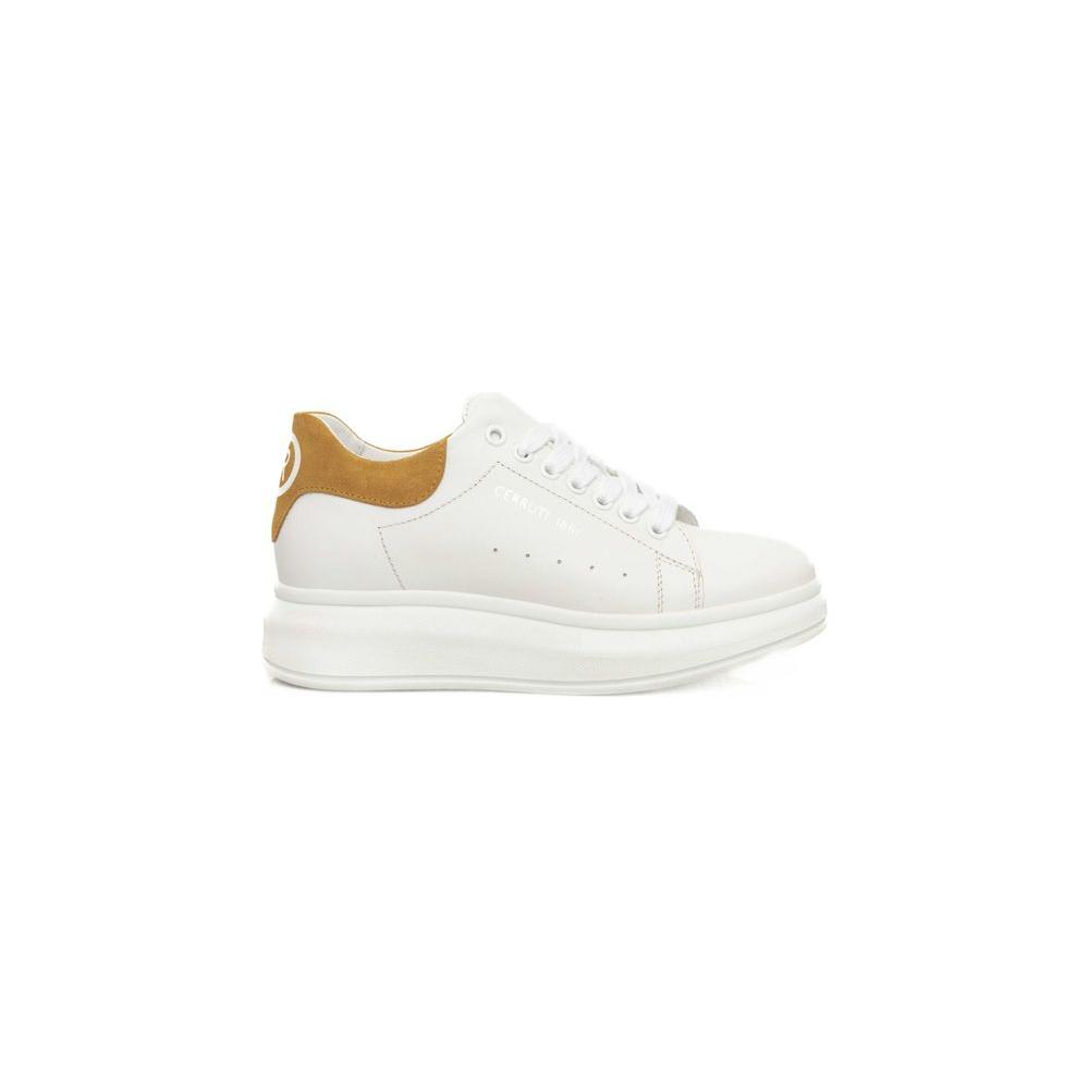 Cerruti 1881 White Leather Women Sneaker CE-24535-EU36/US6