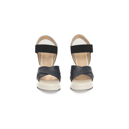 Cerruti 1881 Blue Calfskin Women Sandal CE-24527-EU38/US8