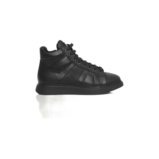 Cerruti 1881 Black Cowhide Women's High Sneaker