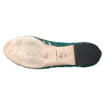 Dolce & Gabbana Green Taormina Lace Slip On Flats Shoes LA10893-36.5
