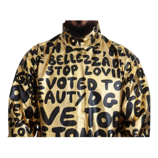 Dolce & Gabbana Gold Logo Print Turtleneck Pullover Sweater TSH83820-48