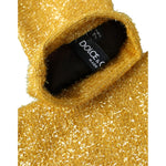 Dolce & Gabbana Gold Lurex Fantasia Mid Arm Length Gloves LB30108-7.5