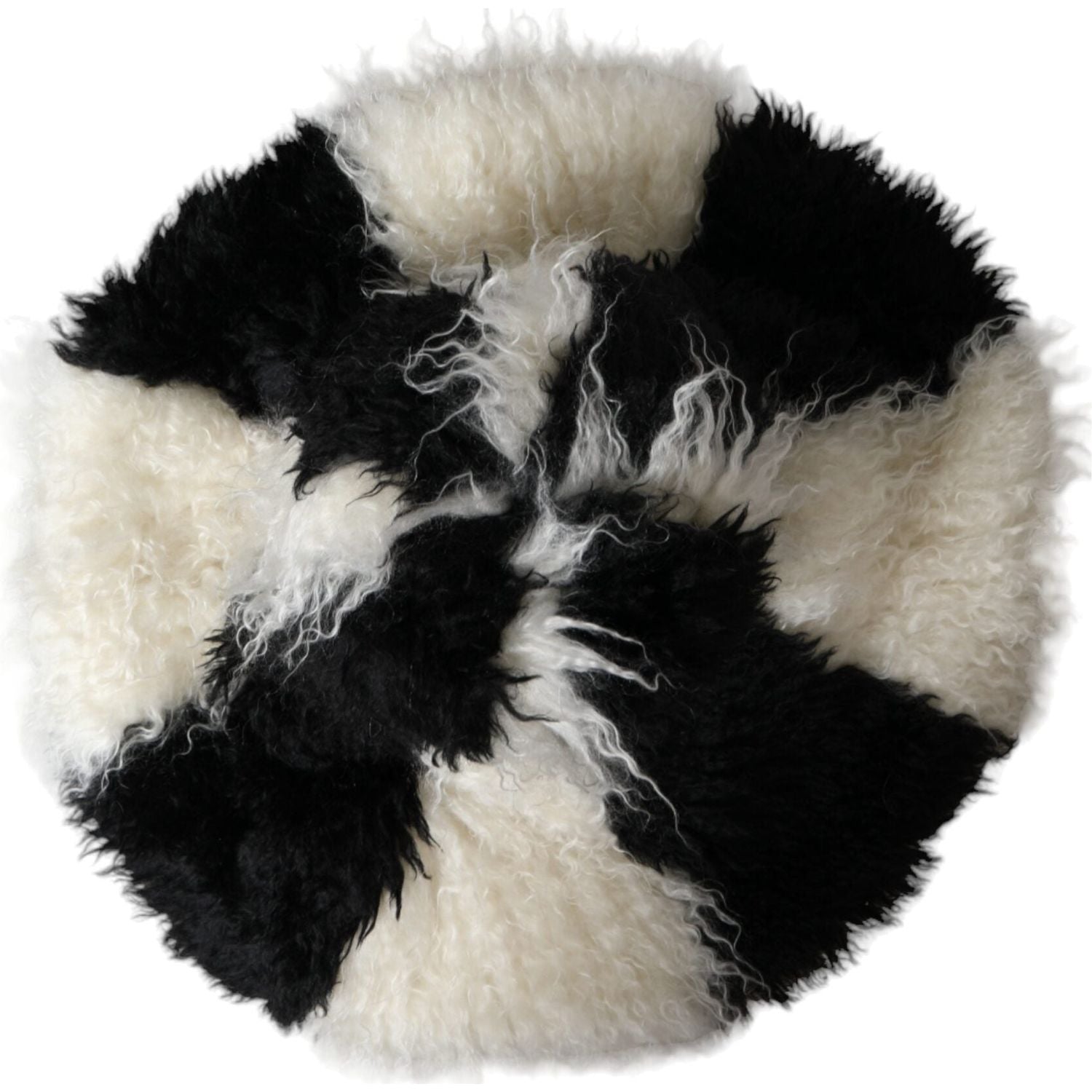 Dolce & Gabbana Black White Stripes Mohair Fur Bucket Hat
