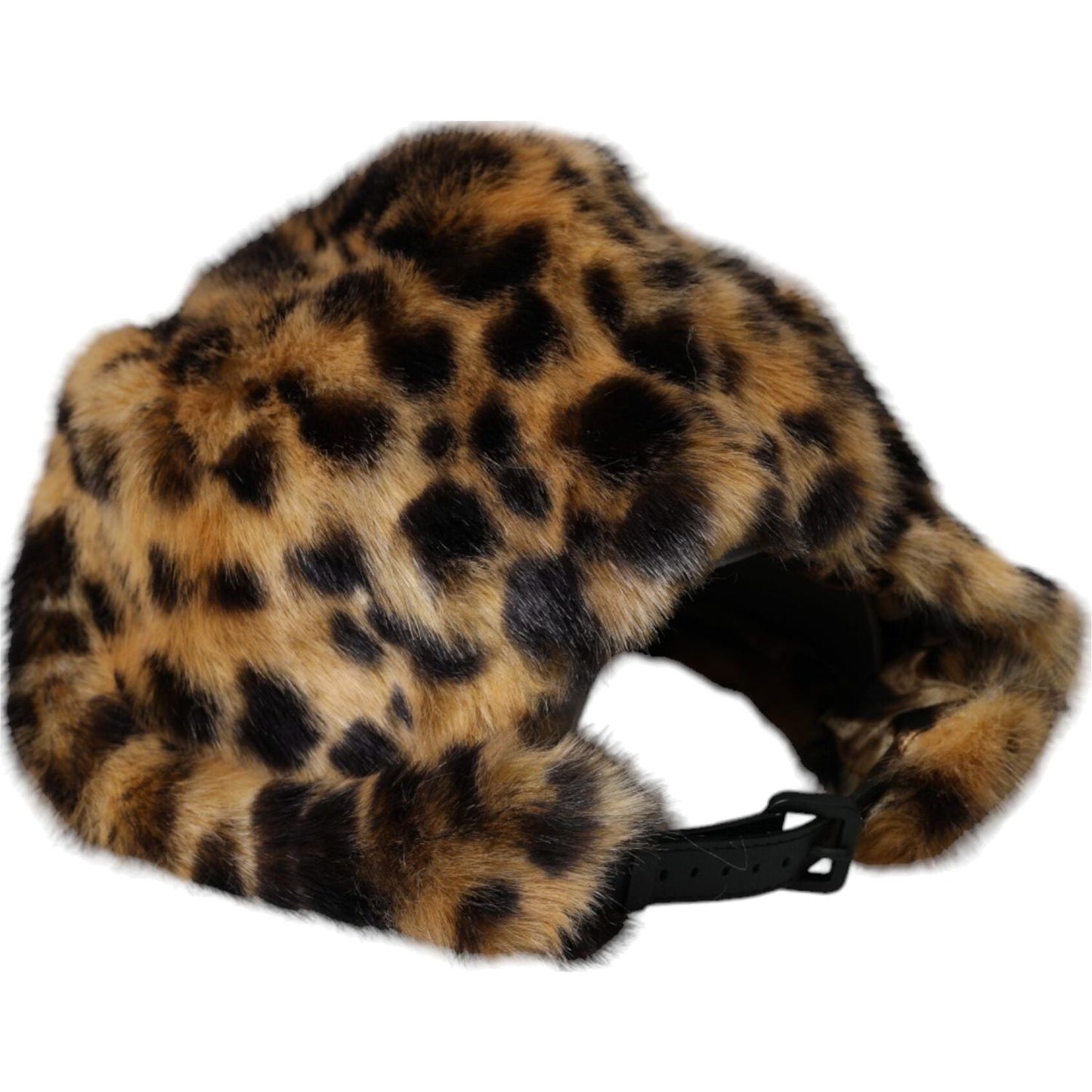 Dolce & Gabbana Brown Leopard Fur Women Bucket Hat HAT9583-57