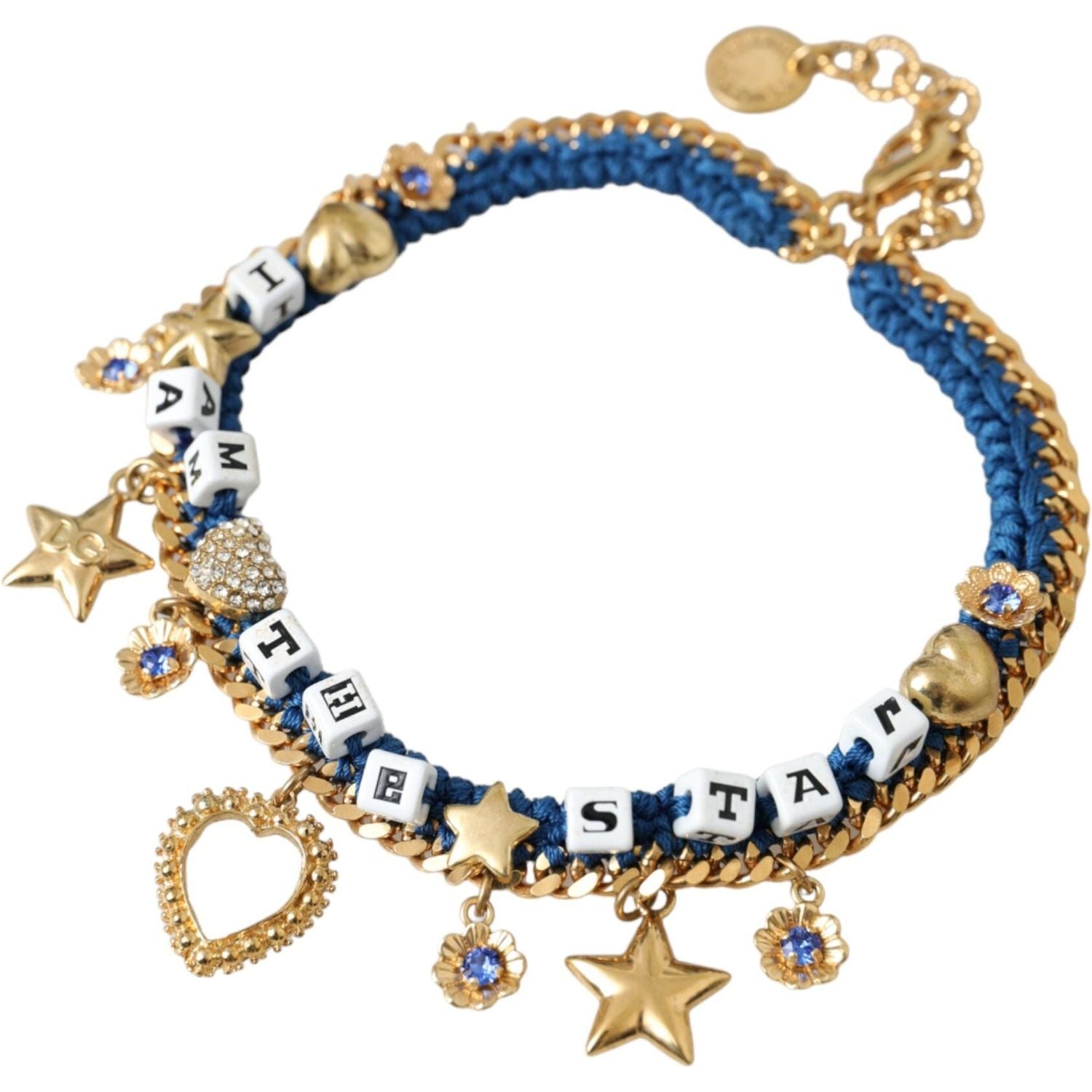 Dolce & Gabbana Gold Tone Brass Chain Iam The Star Bracelet