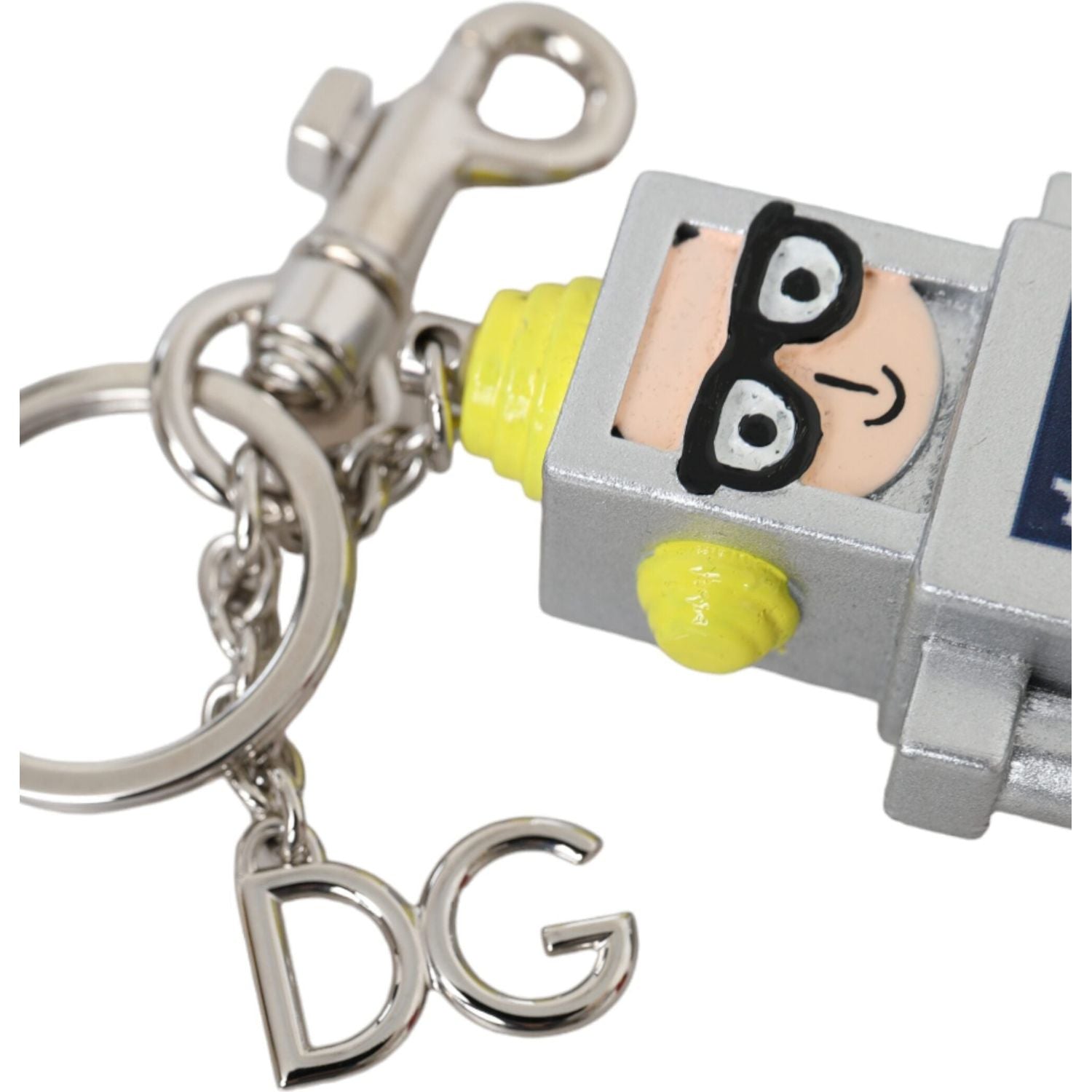 Dolce & Gabbana Multicolor Astronaut Space Metal Logo Keyring Keychain
