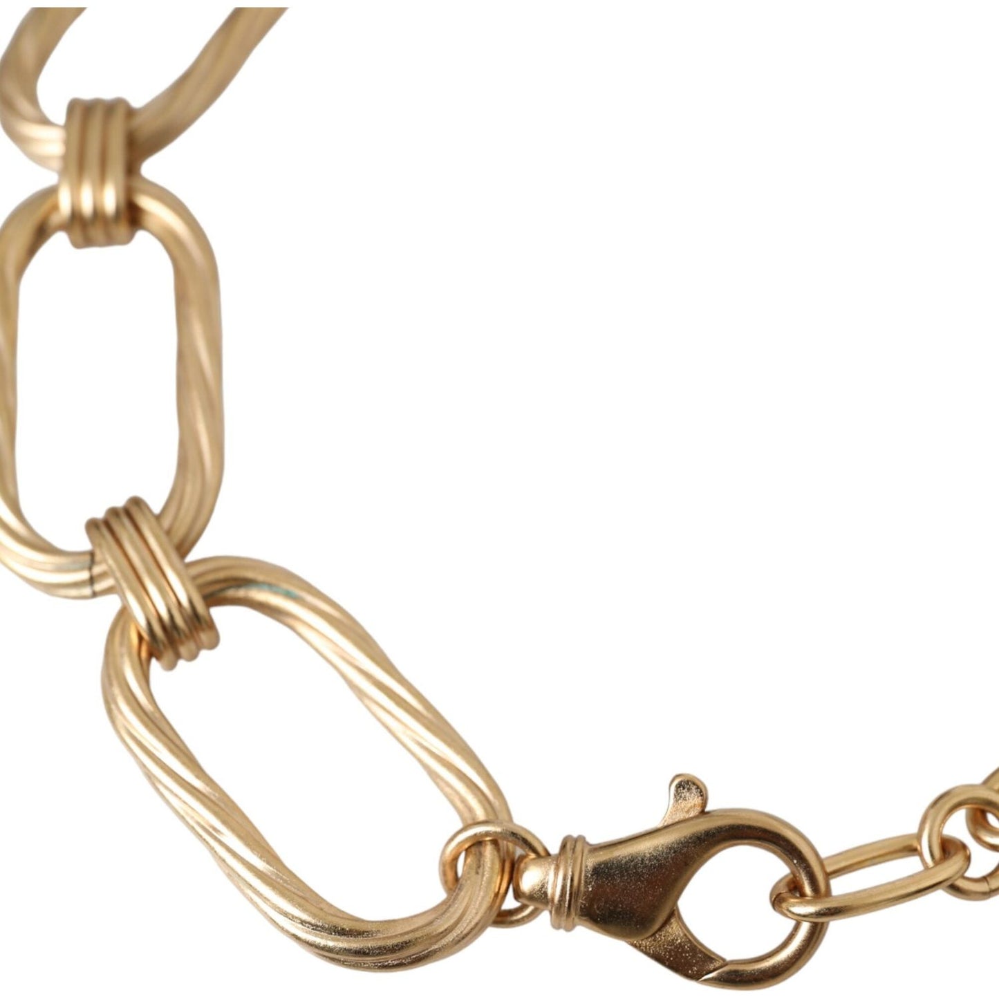 Dolce & Gabbana Gold Tone Brass Large Link Chain Jewelry Necklace SMY10295