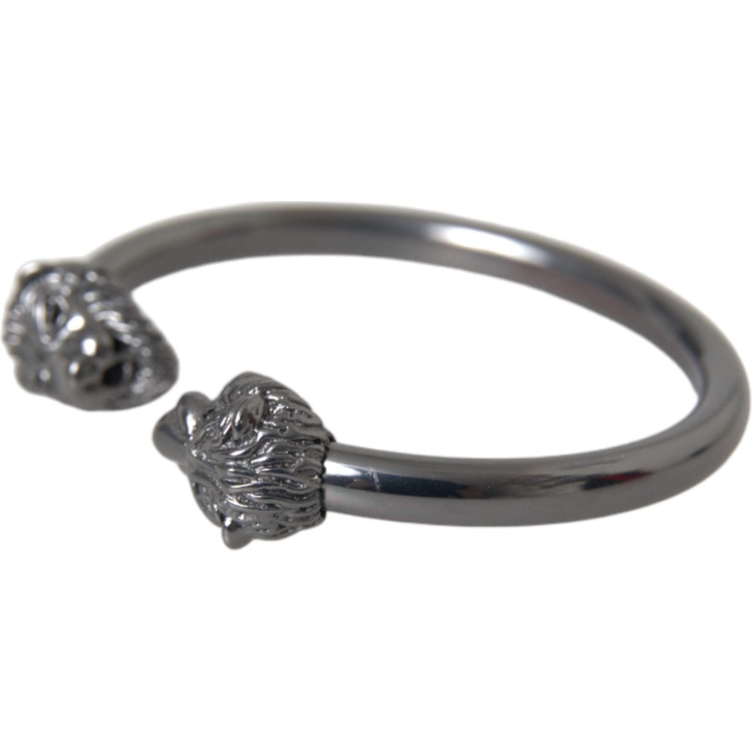 Nialaya Black Rhodium Lion Bangle Bracelet Women