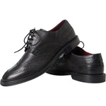 Dolce & Gabbana Black Leather Oxford Wingtip Formal Men Shoes MV5682-41