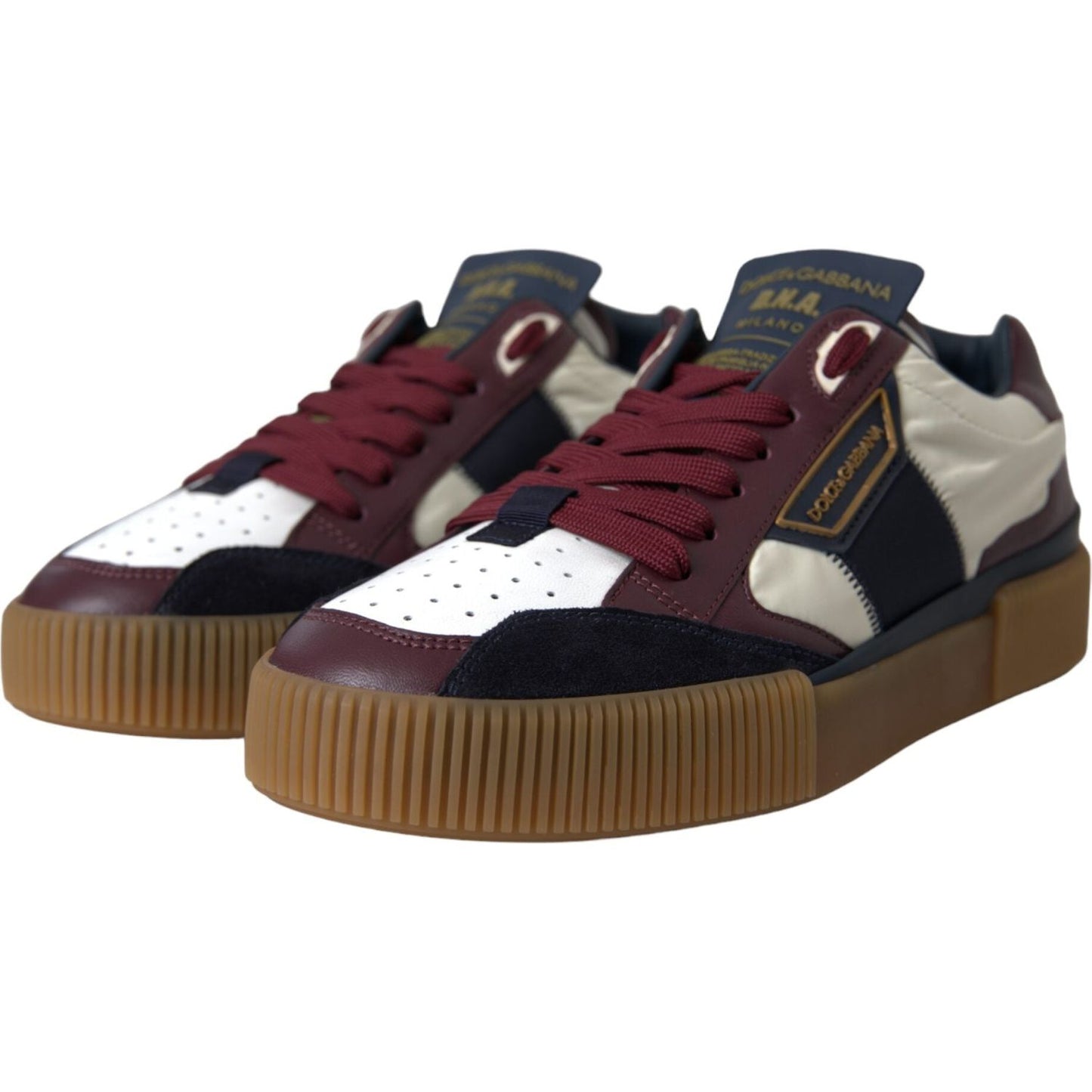 Dolce & Gabbana Multicolor Miami Leather Low Top Sneakers Shoes MV5694-39