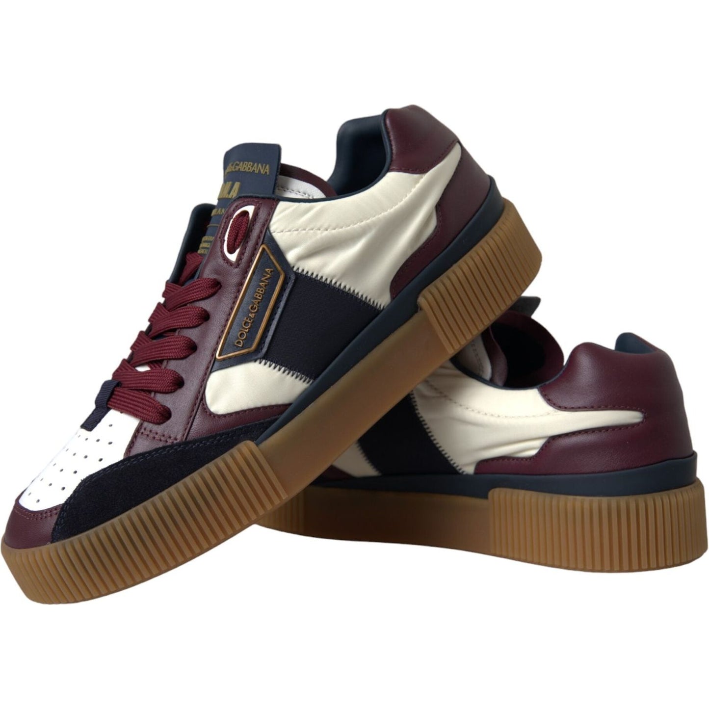Dolce & Gabbana Multicolor Miami Leather Low Top Sneakers Shoes MV5694-39