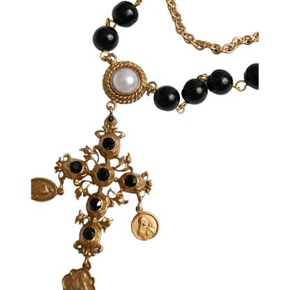 Dolce & Gabbana White Cotton Necklace Short Sleeves T-shirt