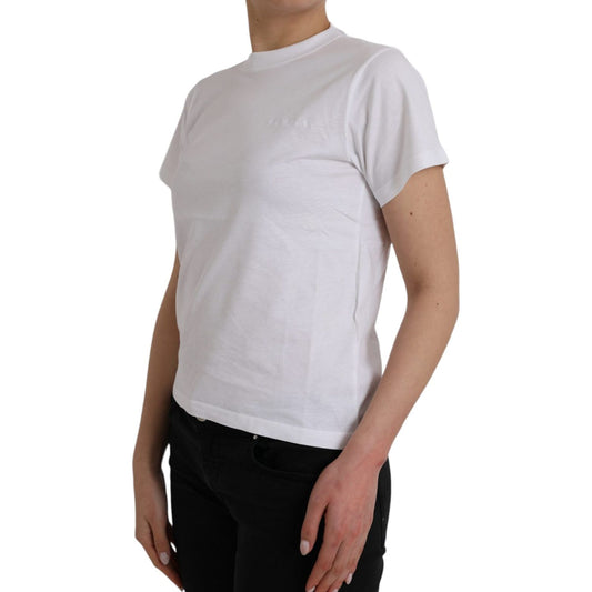 Balenciaga White Cotton Crew Neck Short Sleeves T-shirt TSH84952-L