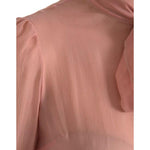Dolce & Gabbana Pink Long Sleeves Ascot Collar Top Blouse TSH84782-36