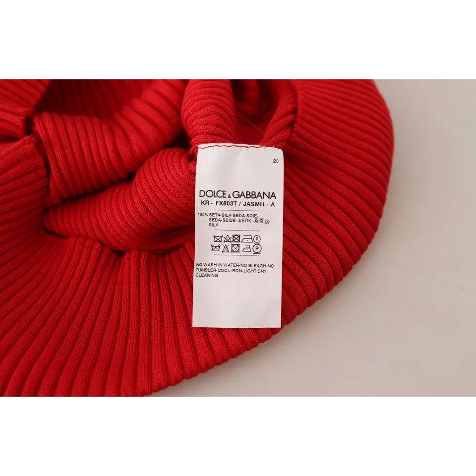 Dolce & Gabbana Red Silk T-shirt Short Sleeve Top Blouse TSH6699-40