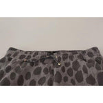 Dolce & Gabbana Gray Leopard Print Sweatpants Jogger Pants PAN73035-44
