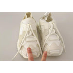 Dolce & Gabbana White Fabric Suede Sorrento Lace Up Sneakers Shoes Dolce & Gabbana Gray