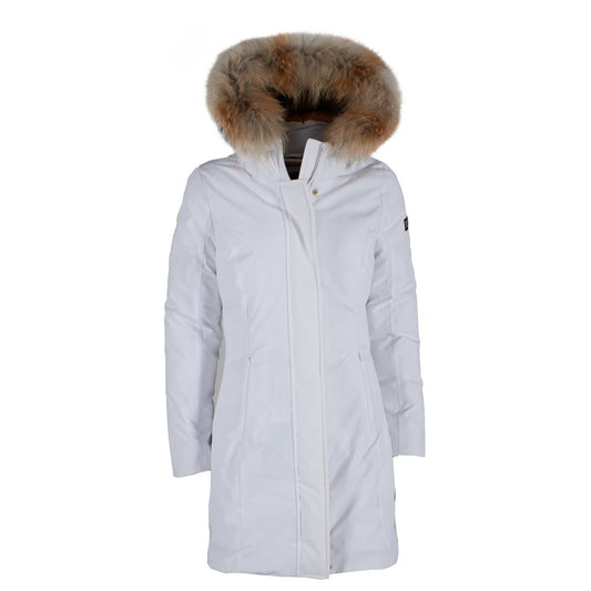 Yes Zee White Nylon Women Jacket YE-10560-M