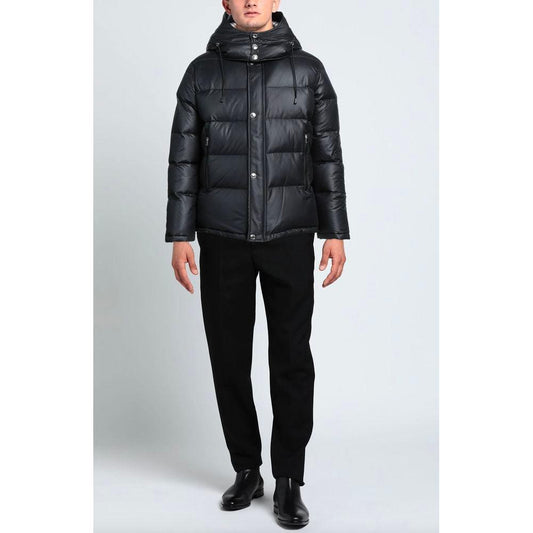 Aquascutum Black Polyester Men Jacket AQ-7381-IT46 | S