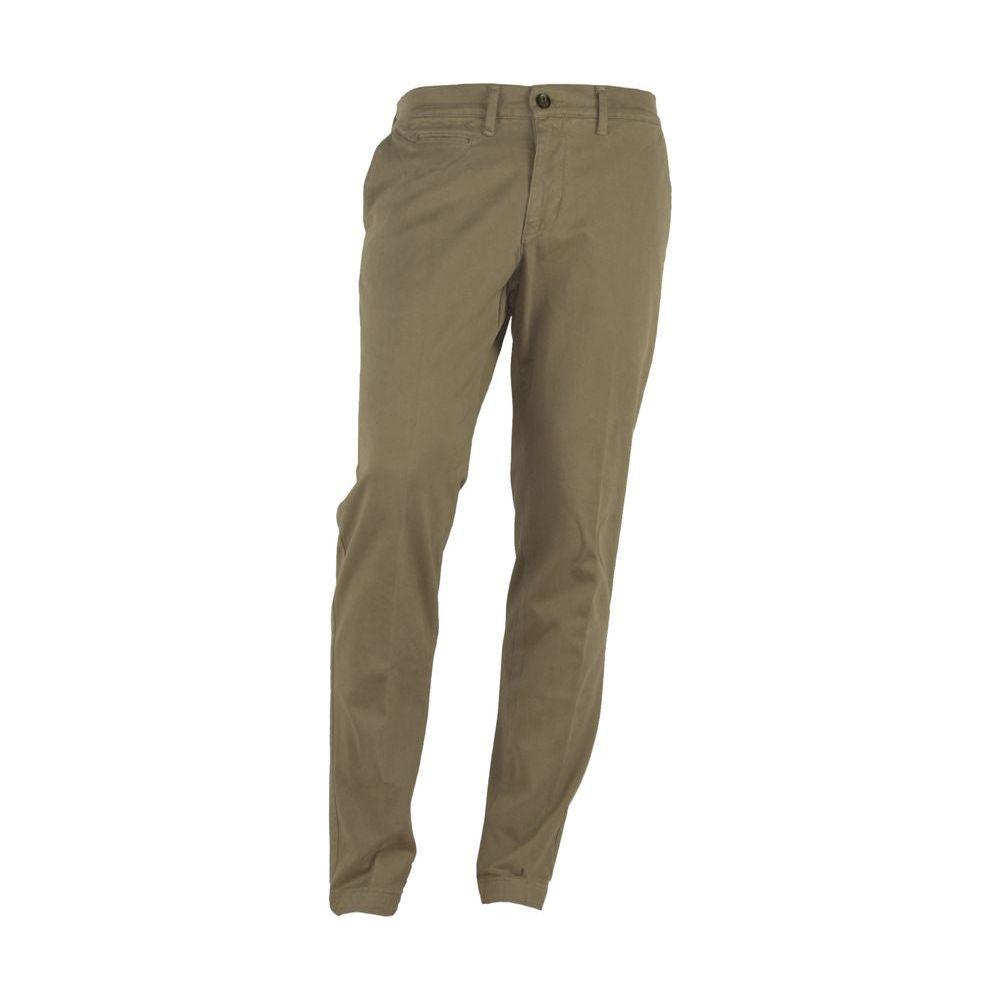 Made in Italy Brown Cotton Pant