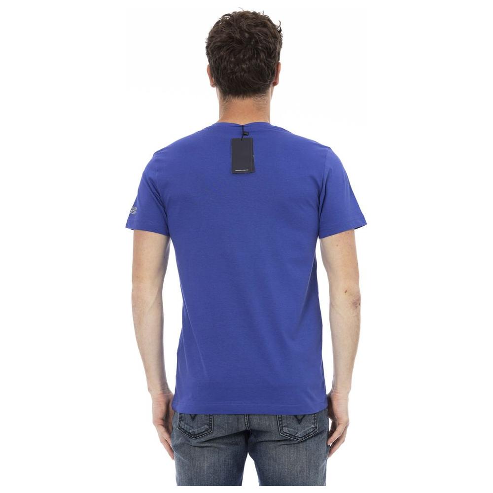 Trussardi Action Blue Cotton Men T-Shirt